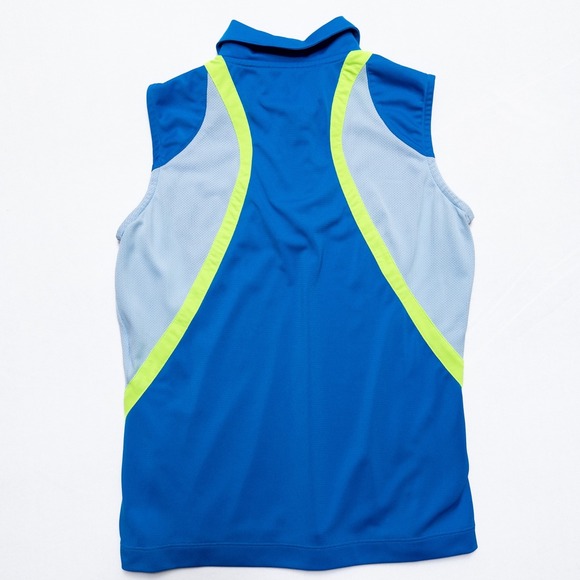 Nike Golf FitDry Women's Small Sleeveless Polo Blue - Picture 6 of 8